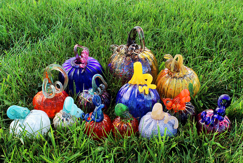 Blown glass pumpkins