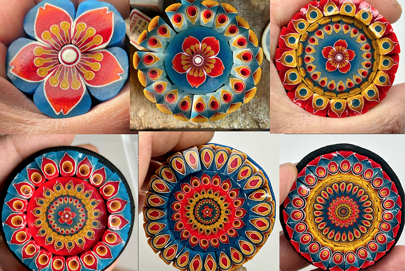 Mathieu Grodet flameworked murrine constructions